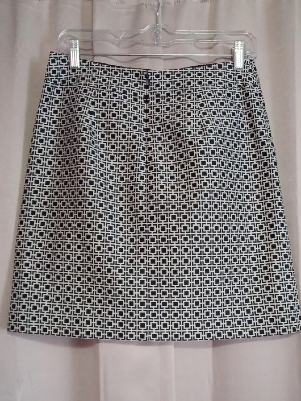 Banana Republic Silk Cotton Blend Geometric Mini Skirt Size 2 Pockets Preppy Mod